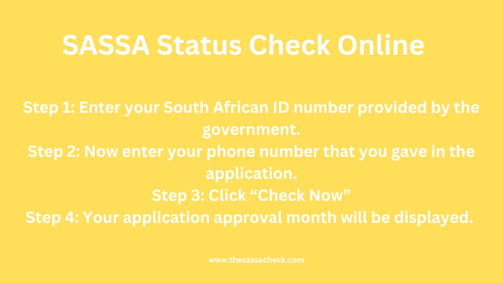 Steps on how to perform SASSA Status Check online